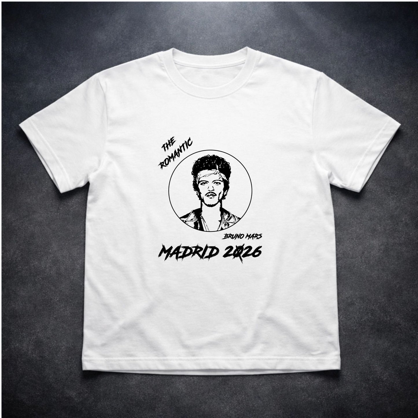 Bruno Mars · Collage Tour Madrid 2026 · Camiseta fan art