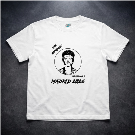 Bruno Mars · Collage Tour Madrid 2026 · Camiseta fan art