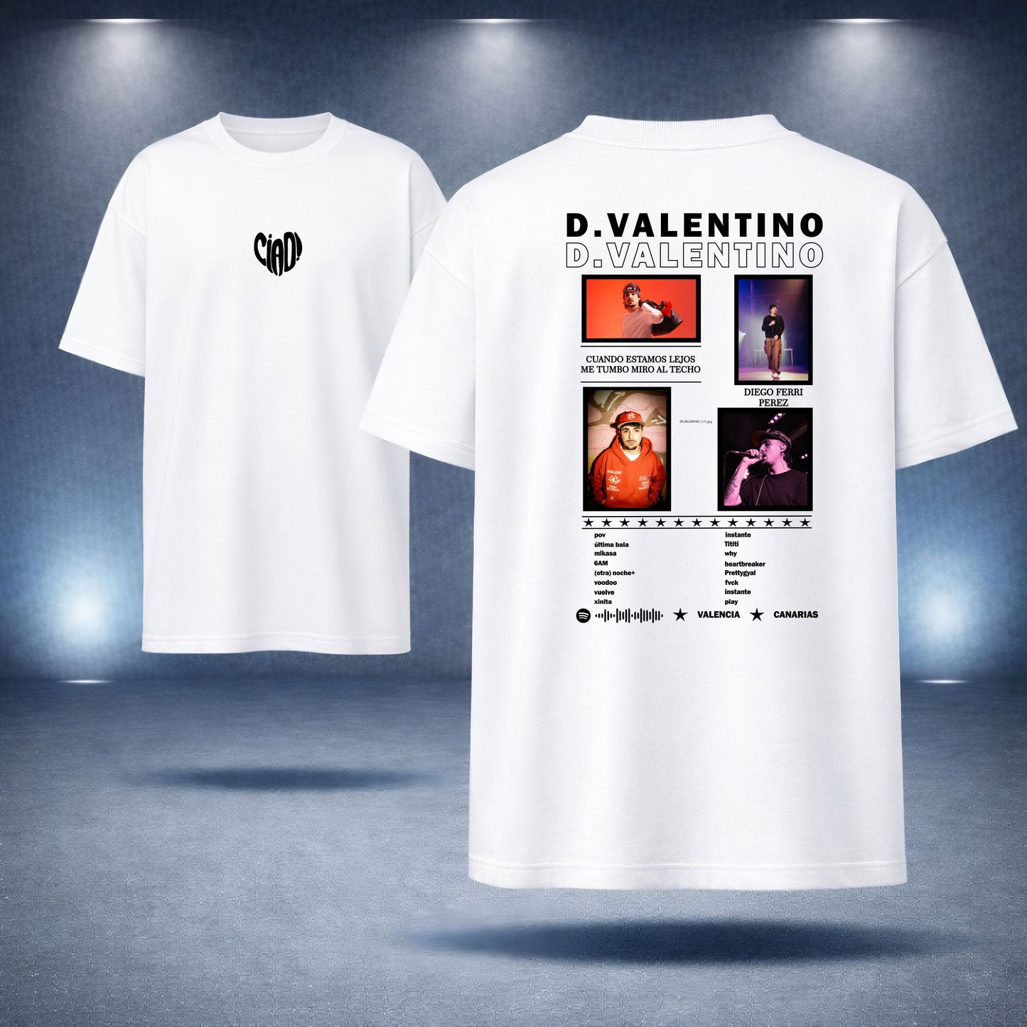 D. Valentino Collage Camiseta Oversize - Estilo Streetwear