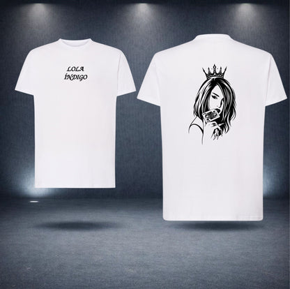 Lola Índigo Camiseta – Reina Corona - Blanca
