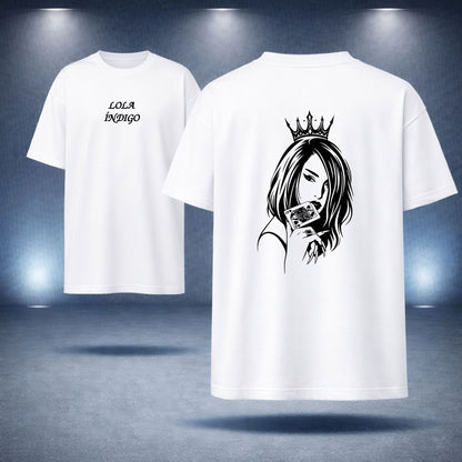 Lola Índigo Camiseta – Reina Corona - Blanca