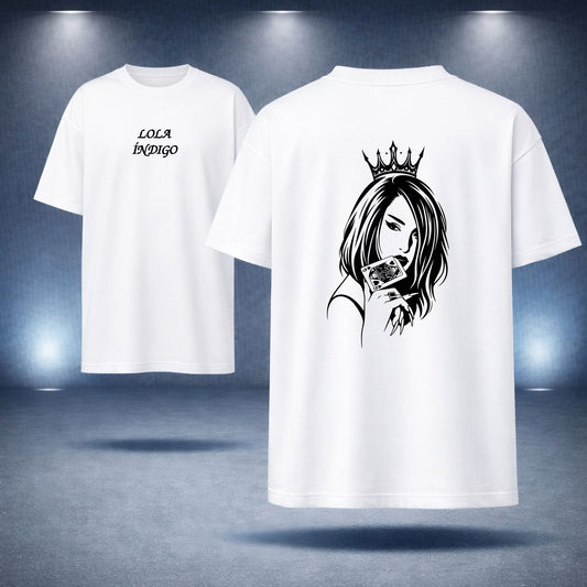 Lola Índigo Camiseta – Reina Corona - Blanca