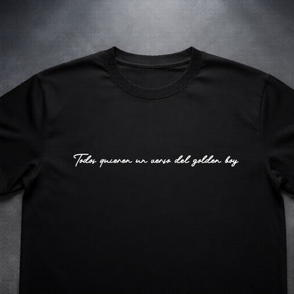 MVRK · Todos quieren un beso del Golden Boy · Camiseta minimalista fan