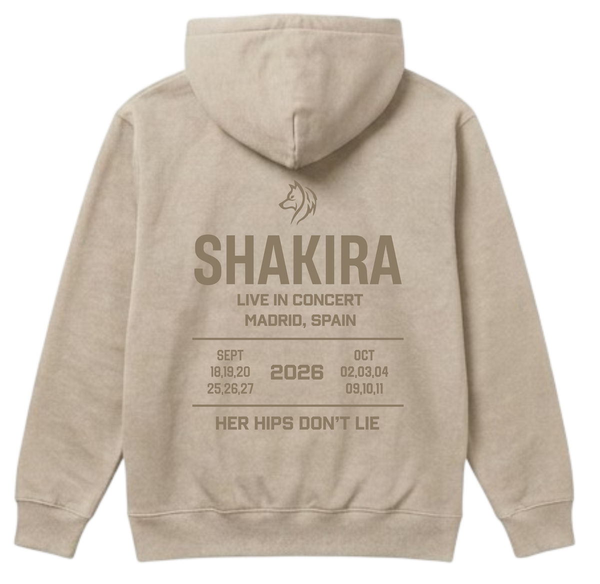 Camiseta Shakira – "Her Hips Don't Lie" LMYNL World Tour Madrid 2026