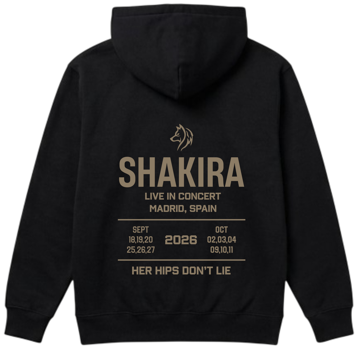 Camiseta Shakira – "Her Hips Don't Lie" LMYNL World Tour Madrid 2026