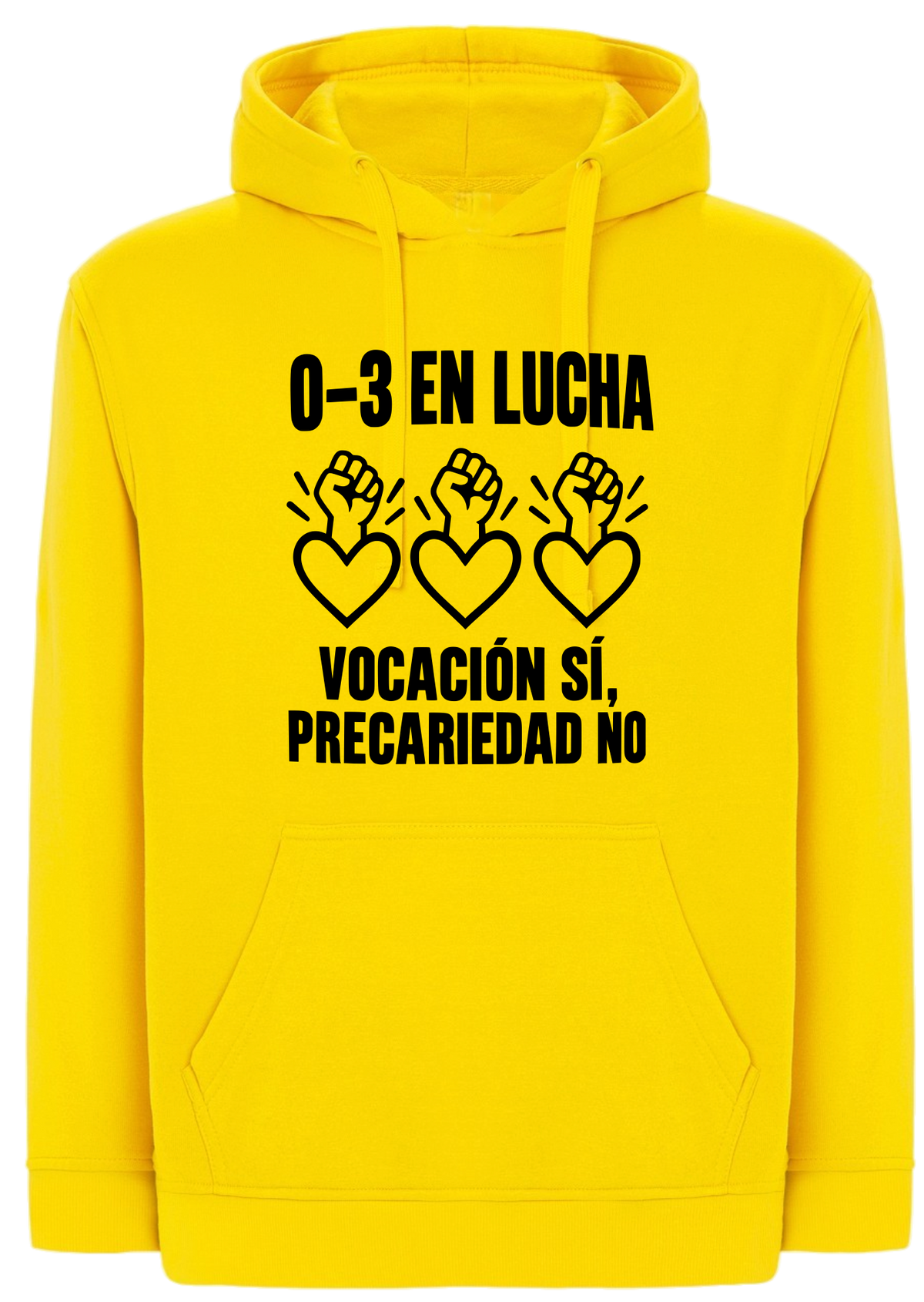 Camiseta “0-3 En Lucha | Educación Infantil Reivindicativa | Amarilla