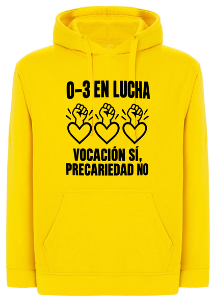 Camiseta “0-3 En Lucha | Educación Infantil Reivindicativa | Amarilla
