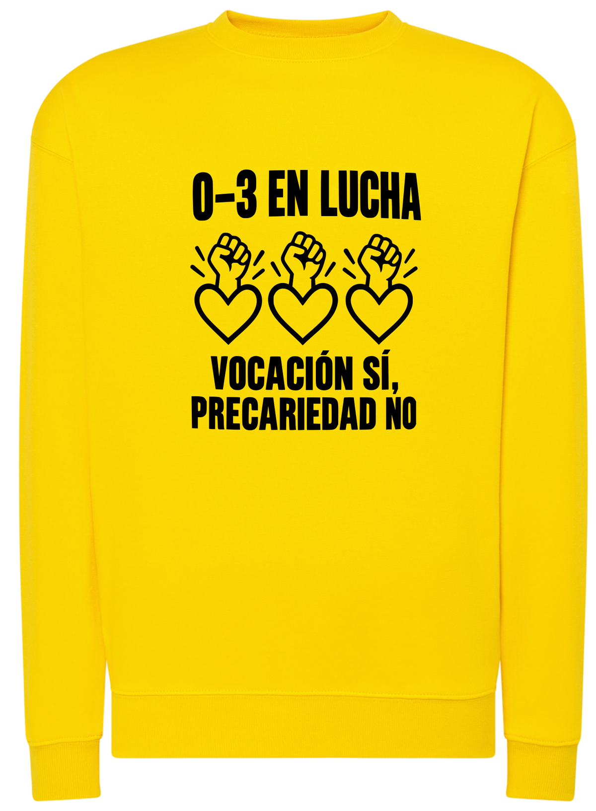 Camiseta “0-3 En Lucha | Educación Infantil Reivindicativa | Amarilla