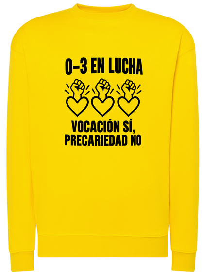 Camiseta “0-3 En Lucha | Educación Infantil Reivindicativa | Amarilla