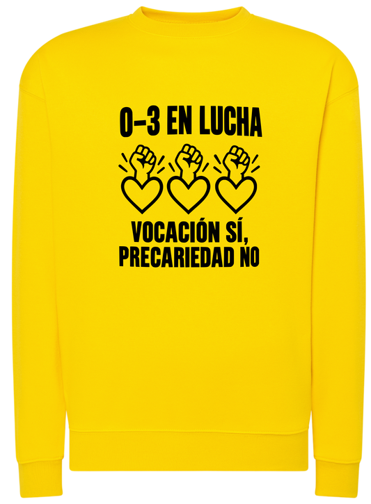 Camiseta “0-3 En Lucha | Educación Infantil Reivindicativa | Amarilla